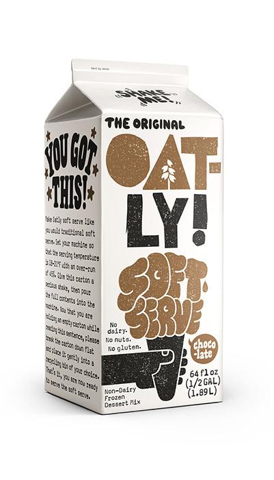 64oz Oatly Soft Serve Mix. Chocolate flavored. No dairy. No nuts. No gluten. - 6556920447066